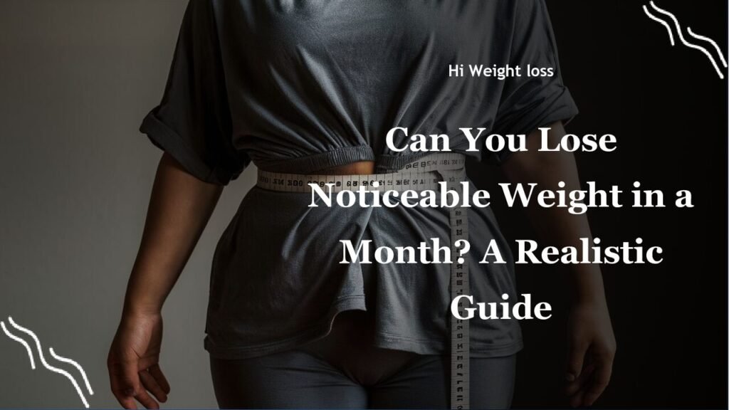 Can You Lose Noticeable Weight in a Month A Realistic Guide pdf